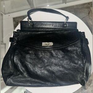 Elegant Black Leather Handbag